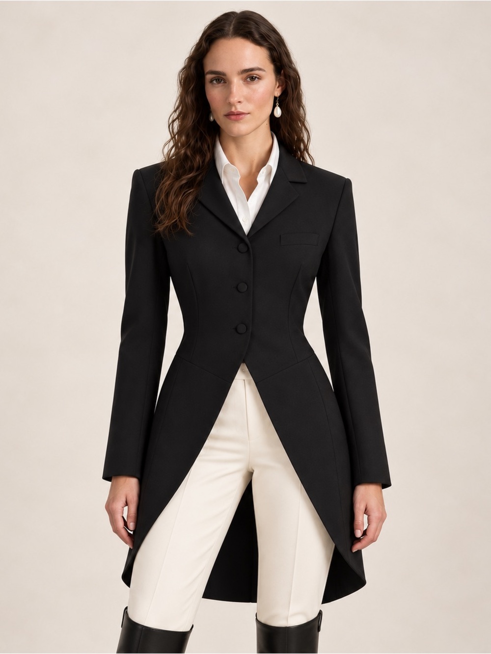 Vintage Ralph Lauren Tuxedo Tailcoat Jacket Blazer Black Long Riding Coat S Polo